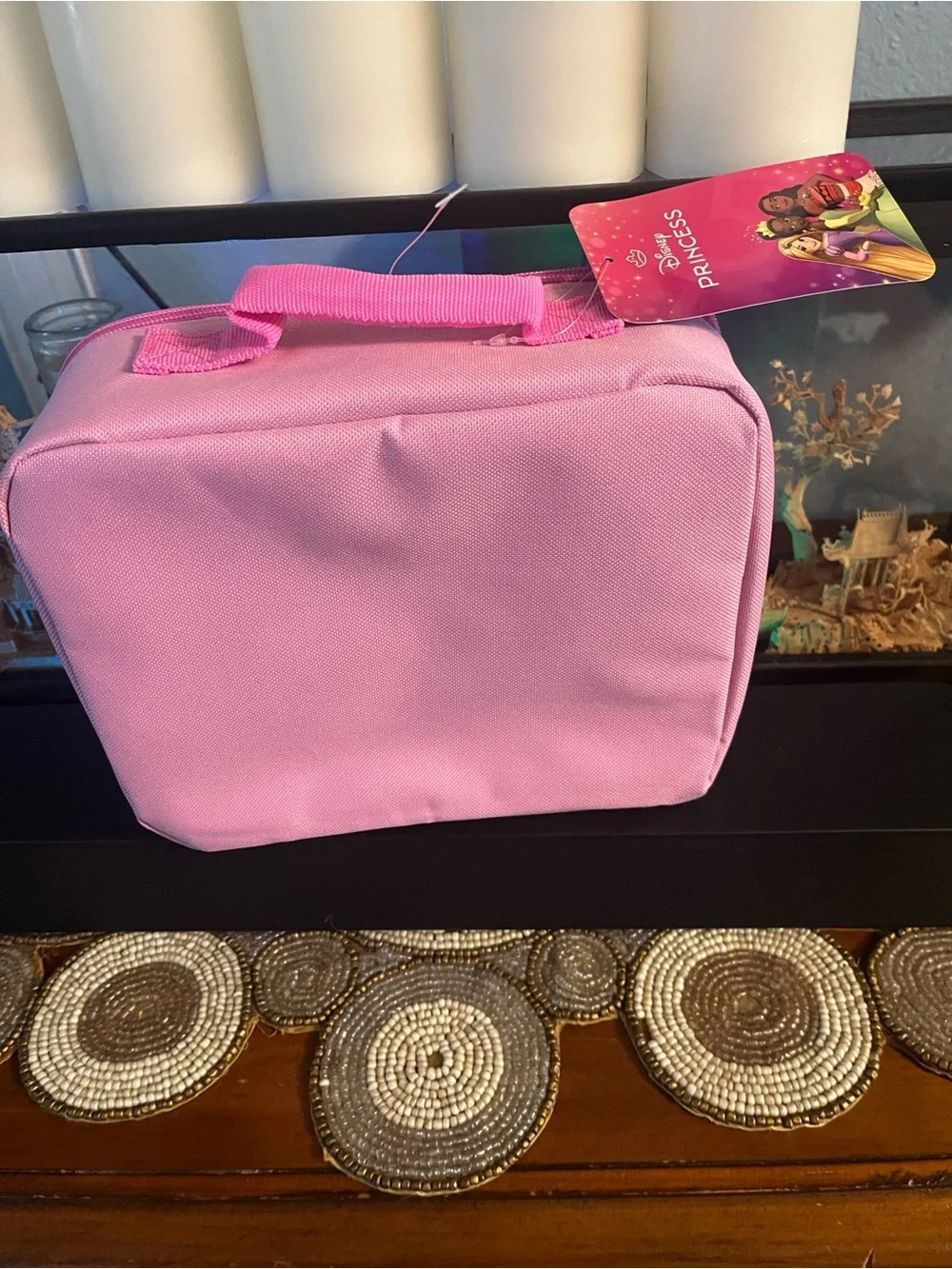 Disney Princess Pink Glitter Girls Lunch Bag